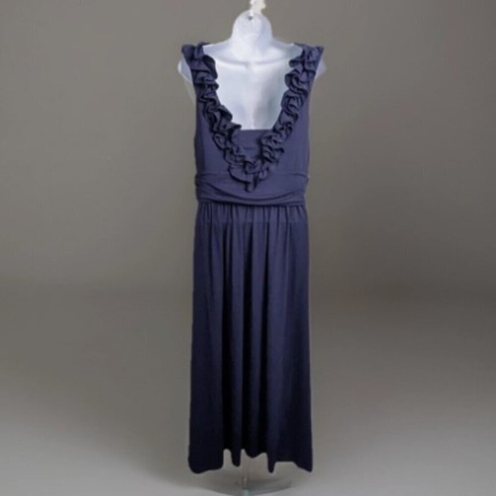 NEW Lilly Pulitzer Wedding Guest Dress Navy Blue Ruffles Sleeveless Summer Small - Picture 3 of 9